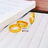 Joyería de aleación de cobre, anillo tradicional de trébol de cuatro hojas de la suerte, unisex, lujo ligero, sensación de alta gama, mismo estilo que en las joyerías, anillo de banda lisa