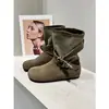 Nuevas Botas Vaqueras Retro Occidentales Otoño/Invierno 2026 para Mujer, Botas de Media Caña con Tacón Grueso y Hebilla, Botas de Jinete, Botas Cortas para Motocicleta