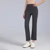 Calça de Yoga de Cintura Alta para Mulheres, Levemente Flare, com Sensação de Pele Nu, Alta Elasticidade, Efeito Bumbum Levanta, Modelagem Justa, Calça de Academia Elástica