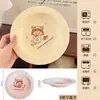 Tazón de Yogur Lindo Dibujos Animados Cerámica Vajilla Alto Valor Porción Única Hogar Tazón Plato Cuchara Juego de Vajilla