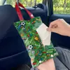 Caja de Pañuelos para Coche Copa Mundial de Fútbol, Caja de Pañuelos Colgante para Asiento de Coche, Caja del Reposabrazos, Caja de Servilletas, Suministros para el Interior del Coche