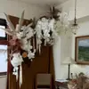 Cor de café de outono estilo retrô materiais florais materiais florais de casamento móveis macios atmosfera de outono adereços de casamento decorações flores artificiais