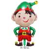 Globo de aluminio de Navidad venta caliente transfronteriza decoración de vacaciones de Año Nuevo alce muñeco de nieve molino de viento globo de Navidad