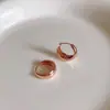 Pendientes de aro minimalistas de plata de ley 925, modelo nuevo 2026, joyería de alta gama simple y versátil para mujer