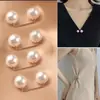 Broche de Hebilla de Cintura de Perlas para Mujer, Pin de Solapa Antiexposición, Pin de Fijación de Cintura, Herramienta de Ajuste de Cintura de Falda