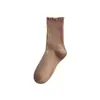 Calcetines de media pantorrilla para mujer para primavera y otoño, Encaje Sexy con Volantes, Estilo Ins Versátil, Calcetines holgados para otoño e invierno, Calcetines holgados para mujer estilo JK