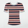 Tejido de Camiseta 100% Algodón Personalizado para Niños, Algodón Peinado de Doble Hilo de una Sola Cara, Tejido de Algodón de Armadura Lisa, Camiseta Rayada de Algodón Puro Ropa para Niños
