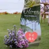 Decoración de Boda Estilo Escandinavo Espejo para Firma de Invitados Check-In Cartel de Bienvenida Boda en el Césped Set de Fotos Tablero Espejo de Piso