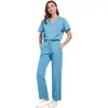 Uniformes médicos personalizados com impressão por transferência térmica, elasticidade em quatro direções, uniformes de recuperação para médicos e enfermeiros, peças para lavar à mão, exportação em massa e dropshipping de peças para lavar à mão