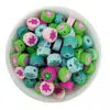 100 Peças de Contas de Argila Macia, Fatias Redondas Planas de Frutas Tai Chi Bagua, Argila Macia DIY Flores Pequenas Redondas, Venda Popular Transfronteiriça