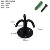 Acero inoxidable negro Gancho Superior Pared Techo Cortina Saco de Arena Bolsa Ventilador de Techo Lámpara Ventilador de Techo Gancho en U