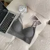 Camisola Hot Girl con Almohadillas de Sujetador Incorporadas, Copa Fija Integrada, Lencería de Verano sin Espalda, Top Tubo Push-Up para Pecho Pequeño