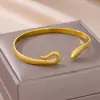 Pulsera de Serpiente de Acero Inoxidable y Oro de 18 Quilates para Mujer, Joyería de Moda de Apertura Amplia Europea y Americana Transfronteriza, Popular en Forma de Serpiente Oro Rosa