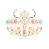 Nova Capa Estampada de Páscoa Personalizada de Fábrica, Capa da Série Coelho, Pequeno Xale com Capuz de Amarrar