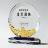 Novos Enfeites de Cristal em Formato de Troféu, Artesanato em Vidro, Medalhas Criativas de Premiação, Fabricante Direto, Gravação Personalizada e Customização de Tamanho