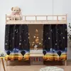 Cortinas para cama de dormitorio cortinas opacas para litera de estudiante de universidad dosel de cama sin instalación mosquitero tela de borde engrosada hombres y mujeres