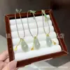 Colgante de Buda de Jade Hetian Natural, Colgante de Candado de Paz de Jaspe de Jade Hetian de Xinjiang, Cadena para Clavícula de Jade Hetian