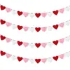 2025 Día de San Valentín Transfronterizo Arte Latte Amoroso Boda Boda Decoración de Habitación de Boda Bandera de Tela No Tejida en Forma de Corazón Venta al por Mayor