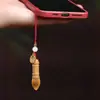 Sándalo Verde Palo de Rosa Barbie Tallado Grande para Riqueza y Éxito Académico Colgante para Teléfono Móvil Accesorios Colgantes Llavero