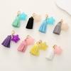 Nueva Moda Color Caramelo Estrella de Cinco Puntas Llavero Colgante Borla de Terciopelo Coreano Colgante para Carcasa de Teléfono Móvil Pequeño Regalo