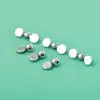 Accesorios DIY de Plata Tailandesa Hechos a Mano Plata S925 Cuentas Sueltas de Plata Cuentas Espaciadoras Dobles Redondas Materiales para Pulseras y Collares Accesorios de Plata Pura