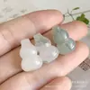 Colgante de calabaza pequeña tridimensional de jade Dongling natural colgante de jade dorado calabaza de jade tridimensional accesorios DIY