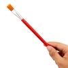 Pincel de nailon de mango rojo individual, juego de pinceles para gouache, pincel para pintura acrílica y acuarela, pincel para difuminar labiales al por mayor