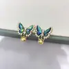 Joyería hecha a mano DIY aretes de perlas, soportes vacíos para aretes de perlas, accesorios para mujer, mariposas de concha de abulón natural, venta al por mayor transfronteriza