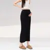 Saia Longa de Verão com Alta Elasticidade para Maternidade 2026 Slim Fit Comprimento Médio Justa ao Quadril Versátil Cauda de Peixe Longa para Gestantes