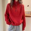Aliexpress Diseño Chic de Botones Cuello Alto Tejido Suave tipo Cera Ropa de Trabajo de Otoño e Invierno de Gama Alta para Mujer Camisa Básica Versátil