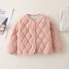 Artefacto de Uniforme Escolar de Seda Top Cálido Sin Costuras Otoño e Invierno Chaqueta de Algodón Engrosada Abrigo de Algodón para Niños de Invierno