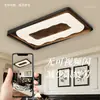 Luminária de Teto Vintage Estilo Francês para Sala de Estar, Novo Modelo 2026, Textura de Madeira de Nogueira Retrô, Luminária Criativa e Única Protetora dos Olhos