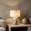 Lámpara de Mesa Recargable Bvlgari Lujo Piedra Atmósfera para Dormitorio, Estudio, Bar de Hotel, Mesita de Noche, Mesa de Comedor, Escritorio, Lámpara de Mesa de Mármol