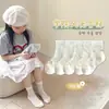 Calcetines para Niñas Lolita Verano Encaje Princesa Niñas Transpirables Malla Fina Calcetines Cortos para Niñas Calcetines de Encaje de Caña Media
