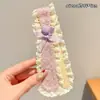 Tiara de Renda Colorida com Bolinhas Fofa para Meninas Estilo Coreano Estilo Ins~Adesivo Mágico Domador de Fios Soltos Tira Larga para Cabelo