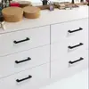 Estilo Americano Liga de Alumínio Preta Guarda-Roupa Armário Gaveteiro Armário de Banheiro Mesa de Escritório Armário de Sapatos Preto Pequena Alça