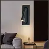 Lámpara de Pared LED Empotrada, Aluminio de Alta Gama con Ángulo Ajustable, Lámpara de Lectura con Interruptor Automático de Tipo Pulsador, Lámpara de Pared para Mesita de Noche en Habitación de Hotel