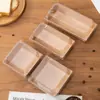 Caja de embalaje para sándwiches engrosada caja de embalaje para postres tipo puff nieve Mei Niang pastel de hamburguesa caja para rollo suizo fabricante