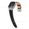Correa de Apple Watch Correa de Cuero de Manzana para Reloj Iwatchs12 Adecuada para Correa de Reloj de Mezclilla Correa de Ap para Negocios Ultra3