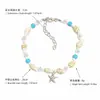 Xiyin TK novos acessórios transfronteiriços com elementos oceânicos, estrela-do-mar de pérola, conchas, búzios, tornozeleira de miçangas, estilo de férias na praia