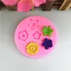 DIY6 molde de silicone para modelagem de girassol de flor de flor diferente molde manual para bolo de açúcar ferramenta de açúcar