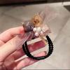 Tiara Feminina Novo Estilo Coreano Celebridade da Internet Fabricante de Tiara Simples Cristal Elástico de Cabelo Streamer Elástico de Borracha Pulseira Acessórios de Cabelo de Uso Duplo