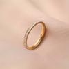 Anillo Elegante Fino de Diamante Rair de Acero de Titanio Estilo Coreano para Mujer INS de Alta Gama Versátil Anillo de Diamantes Completo Versátil Joyería Simple