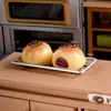 Resina simulación juego de comida pastelería yema de huevo crujiente casa de muñecas miniatura accesorios de escena de juego de comida modelado a juego mesa DIY