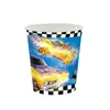 Nuevo Mantel de Fiesta de Cumpleaños de Dibujos Animados Temático de Hot Wheels de Amazon para Niños, Set de Decoración para Mesa de Carreras