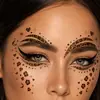 Pegatinas para Ojos Estampado de Leopardo Transfronterizas en Stock Venta al por Mayor Impermeables Maquillaje para Escenario y Fiesta Pegatinas para Ojos Pegatinas Personalizadas de Celebridades de Internet Hechas a Medida