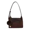 Bolso de Hombro para Mujer Melanoid Retro Patchwork de Cuero Gamuzado Bolso de Viaje Nuevo Estilo Otoño 2026 Bolso Cruzado de Hombro Único con Bloques de Color