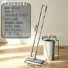Mop Autolimpante Sem Riscos para Uso Doméstico, Mop de Limpeza em Uma Etapa com Balde, Conjunto Completo de Mop e Balde com Recursos Integrados de Limpeza e Torção