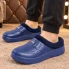 Sapatos de Algodão de Inverno Masculino, Novo Estilo Casal, Forrados com Lã, Espessos, Quentes, Pantufas de Algodão com Bico Fechado, Sola Grossa, Leves, Confortáveis