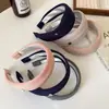 Diadema de terciopelo coreano de color sólido para lavar la cara para mujer, Pasador simple de corona alta, Accesorio para el cabello de diadema simple de tela